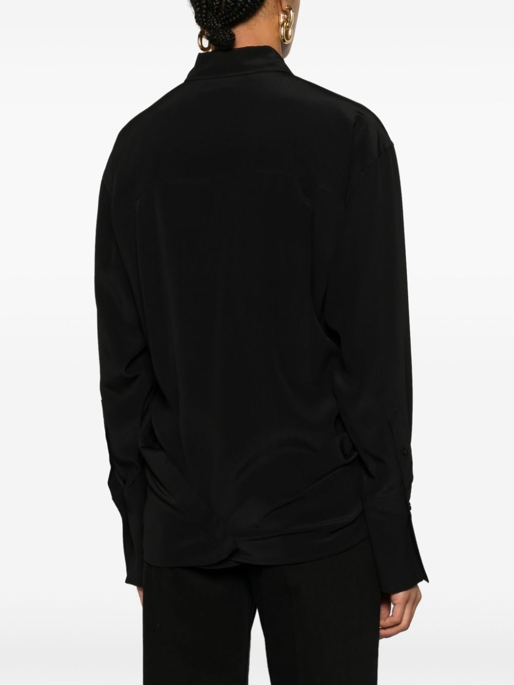 Wrap Front silk shirt - 4