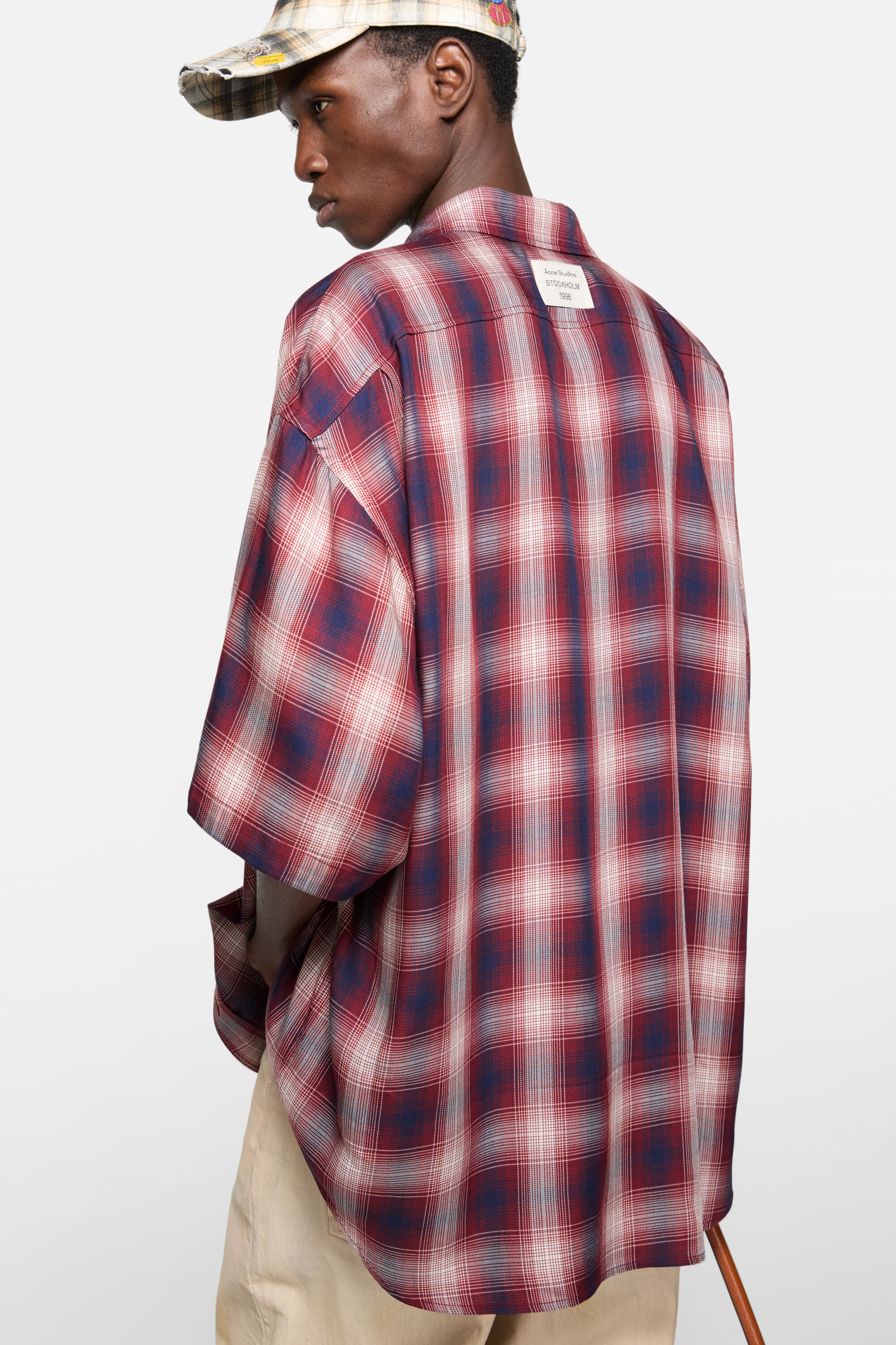 Button-up shirt - Red/blue - 4