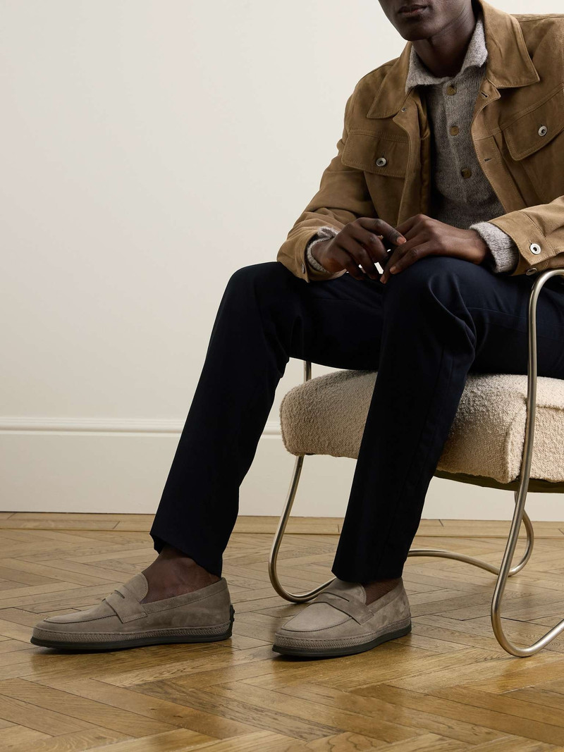 Tod's Suede Penny Loafers outlook