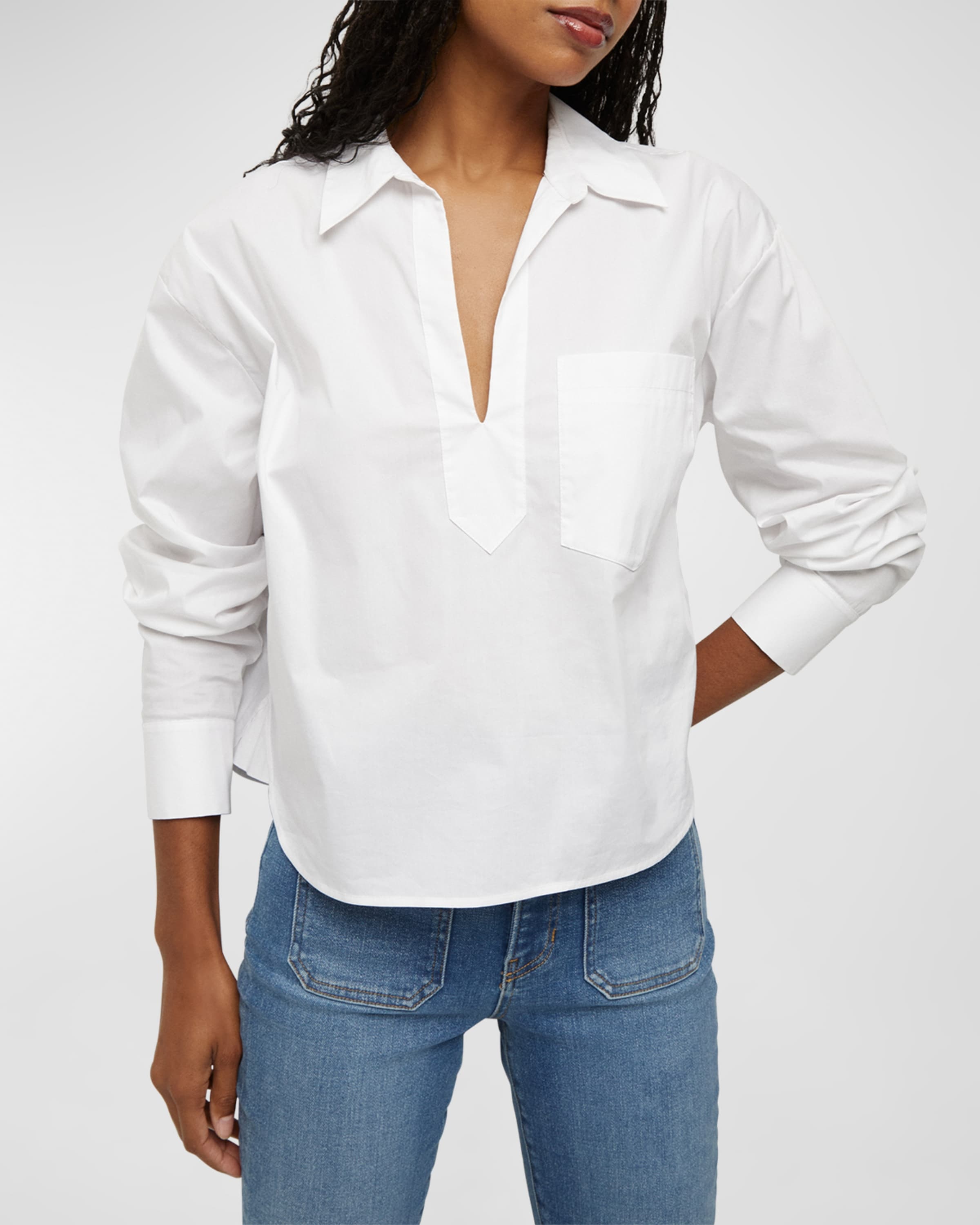 Khai V-Neck Long Sleeve Top - 2