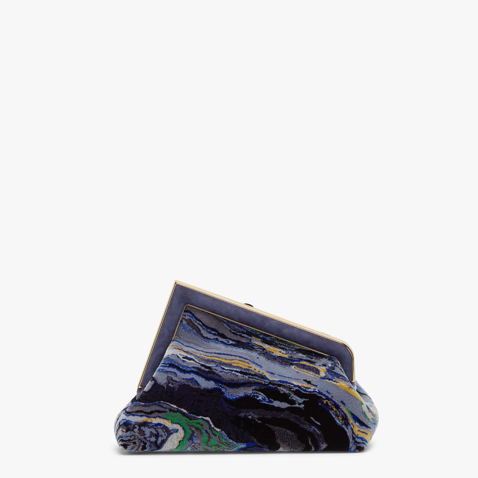 Blue marbled fabric bag - 3
