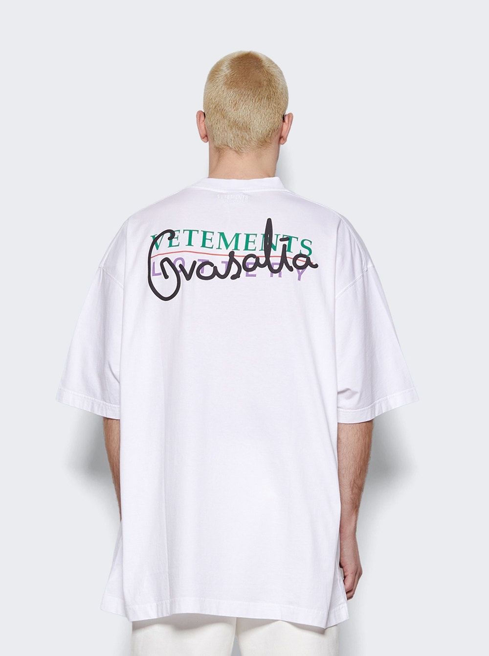 VETEMENTS Good Luck Karma T-Shirt White | thewebster | REVERSIBLE