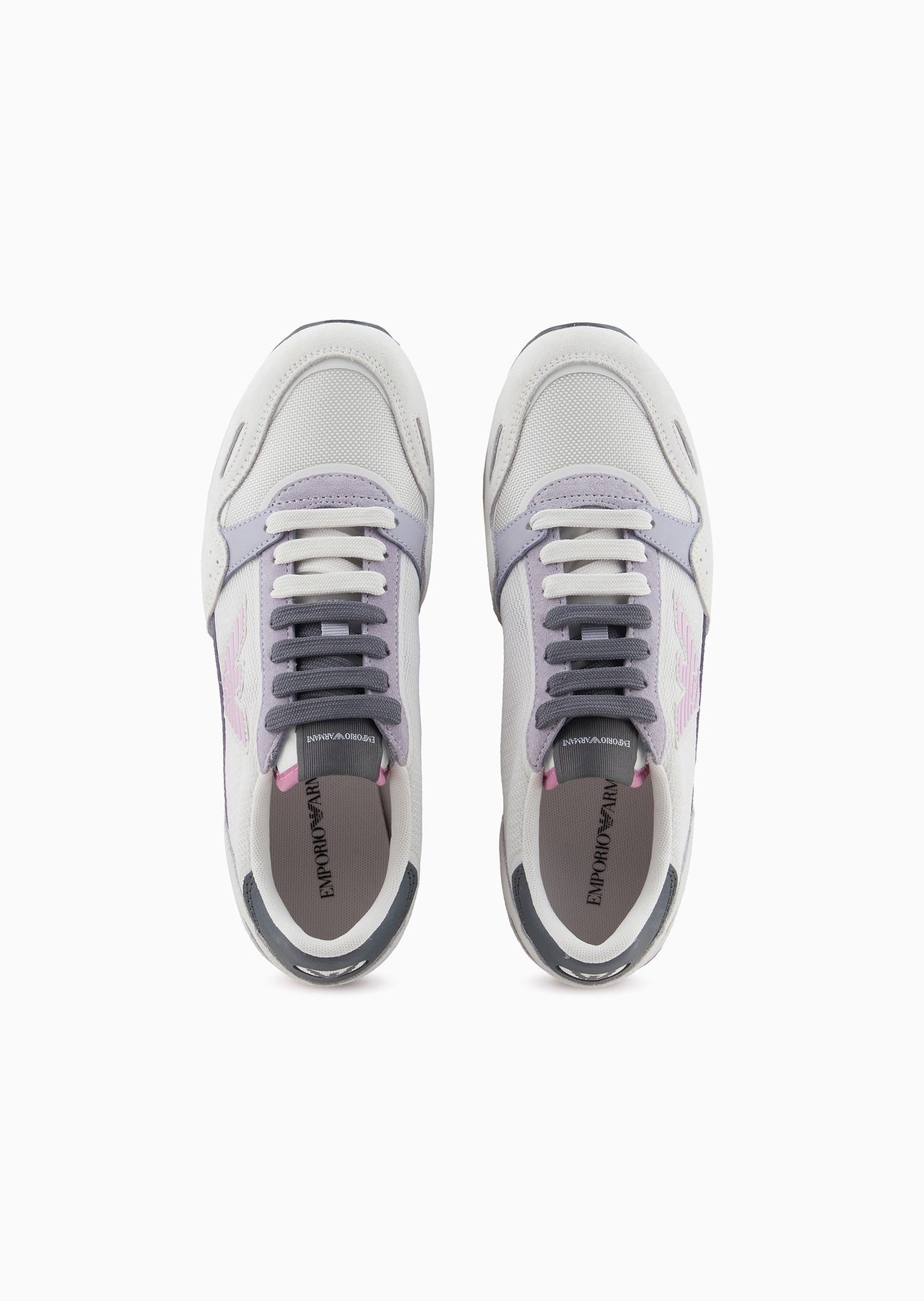 Mesh sneakers with suede details and eagle patch - 4