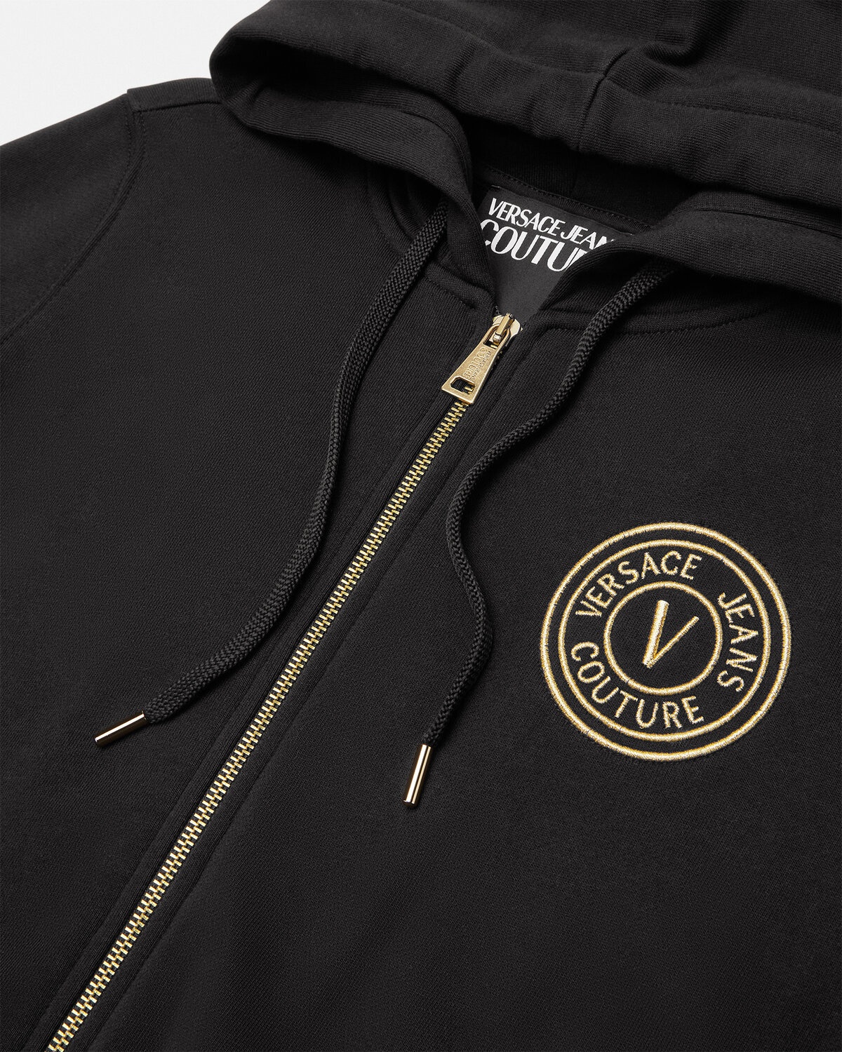 V-Emblem Zip Hoodie - 2