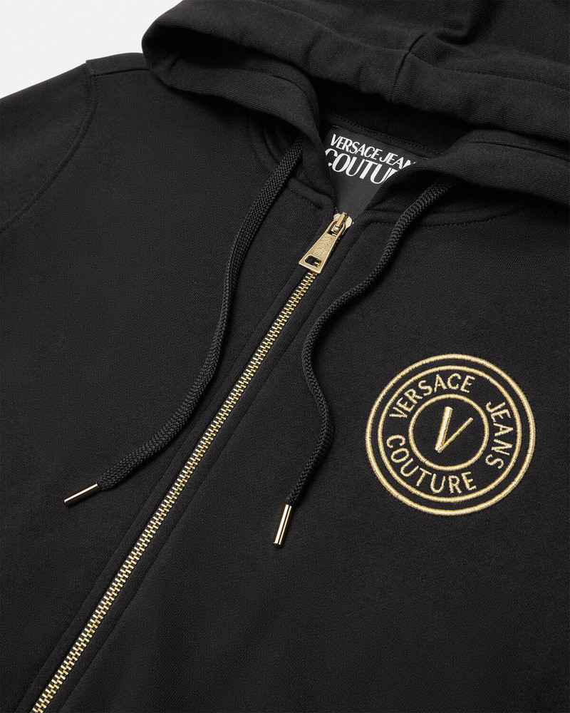 VERSACE JEANS COUTURE V-Emblem Zip Hoodie outlook