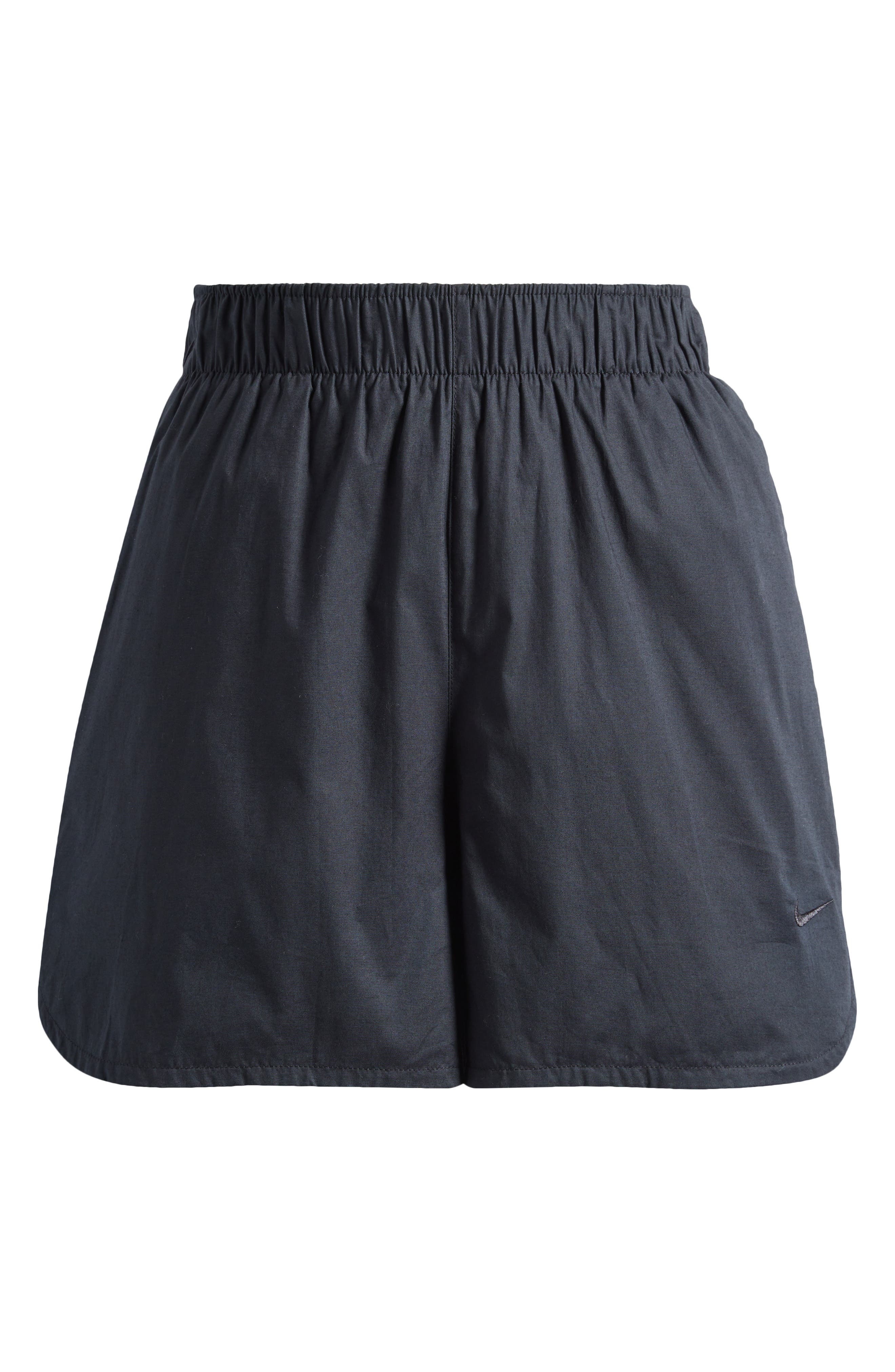 Nike Sportswear Chill Poplin Mid-Rise 5-Inch Shorts in Black/Black at Nordstrom - 5