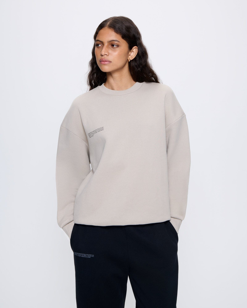 PANGAIA Womens 365 Heavyweight Sweatshirt - Stone outlook