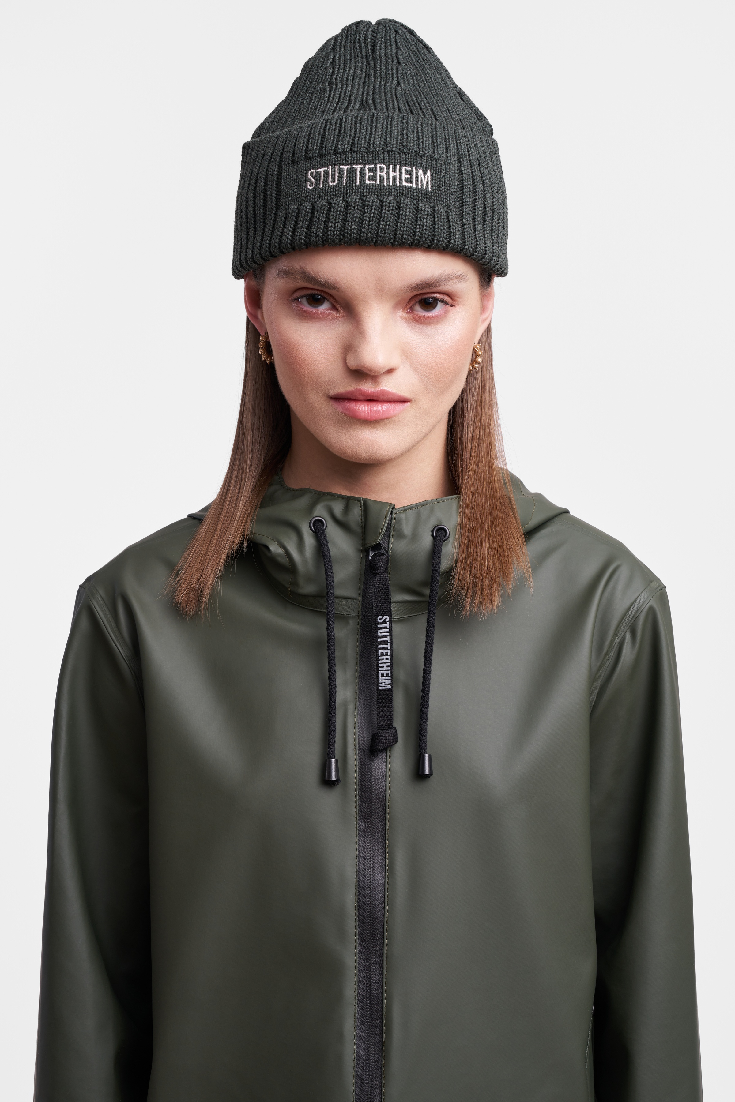 Stockholm Lightweight Zip Raincoat Green - 7