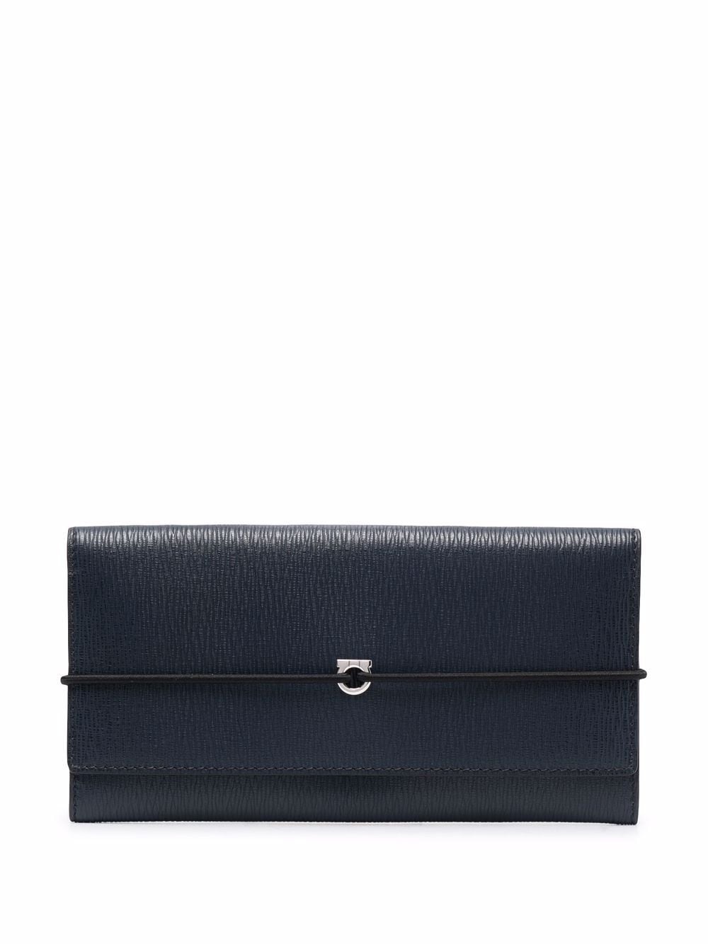 Gancini hammered calf leather clutch - 1