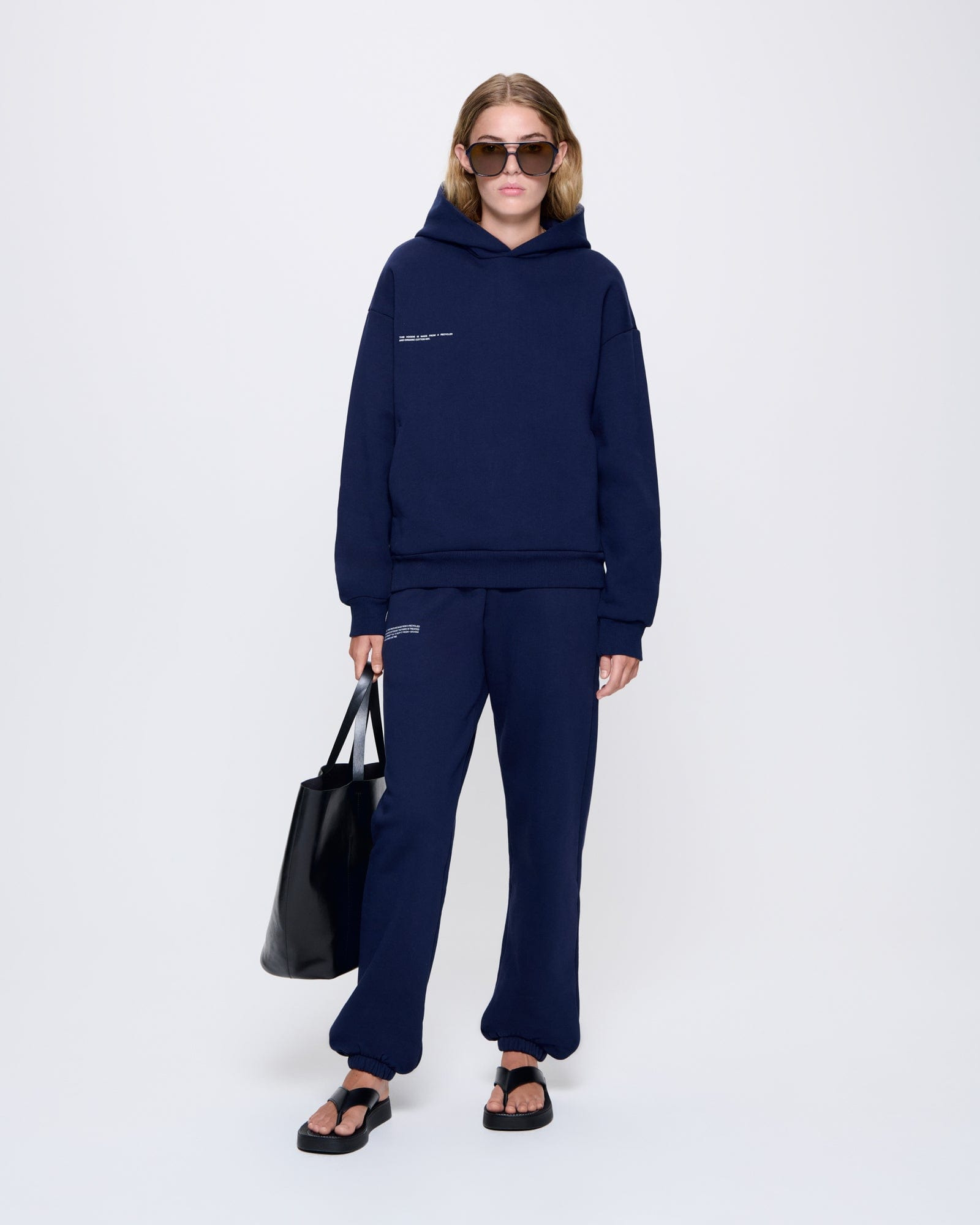 Womens 365 Heavyweight Hoodie - Navy Blue - 4