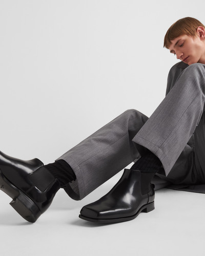 Prada Brushed leather Chelsea boots outlook
