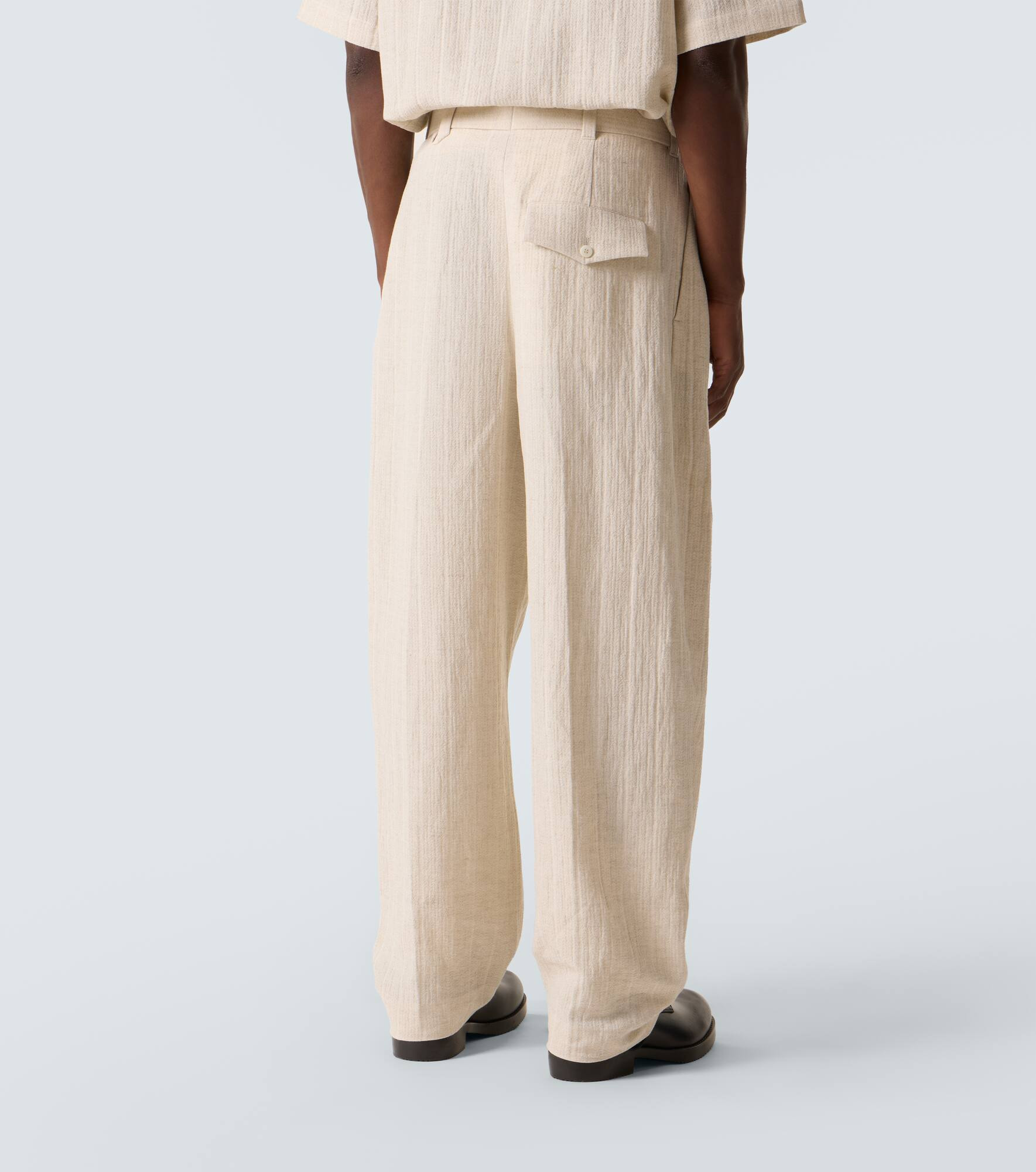 Fernando cotton and linen wide-leg pants - 4