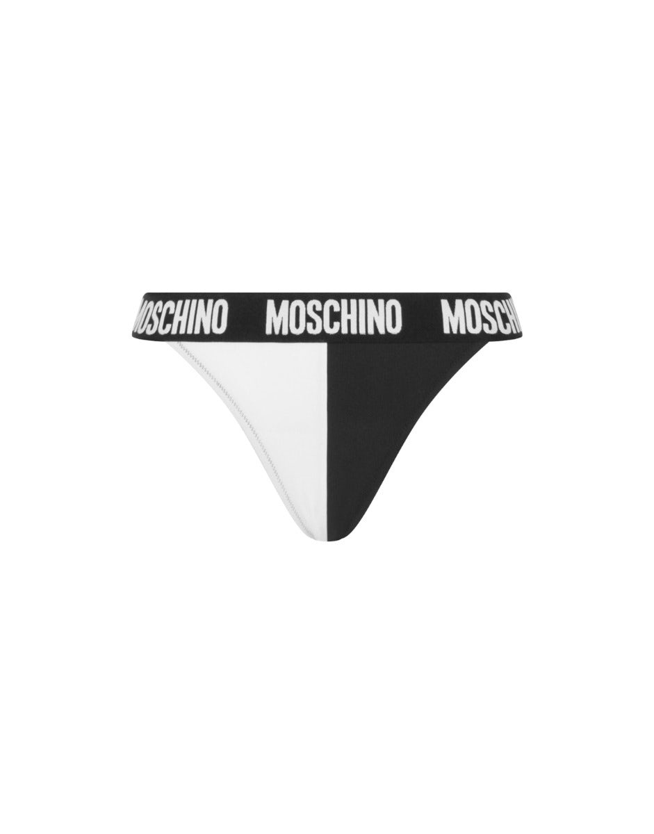 ELASTIC BAND TWO-TONE BIKINI BOTTOMS - 3