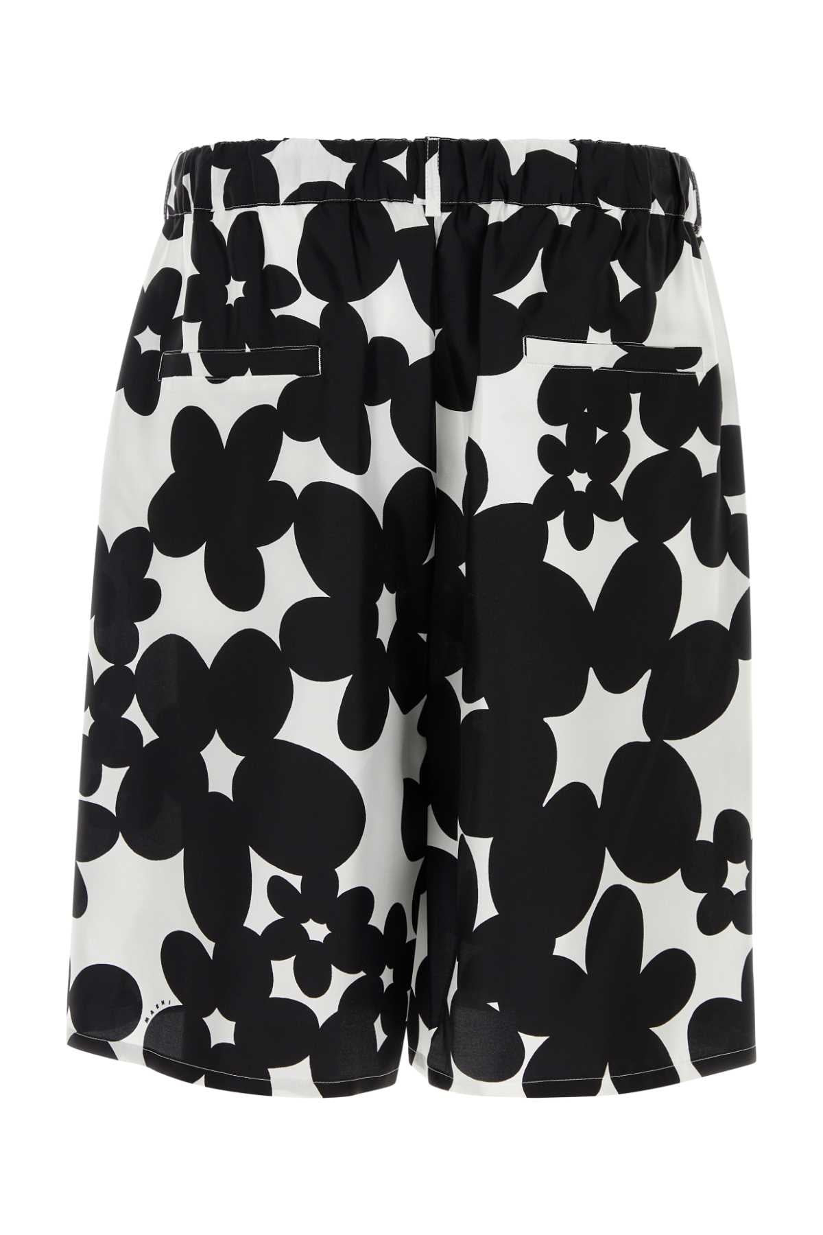 Marni Men Printed Silk Bermuda Shorts - 2