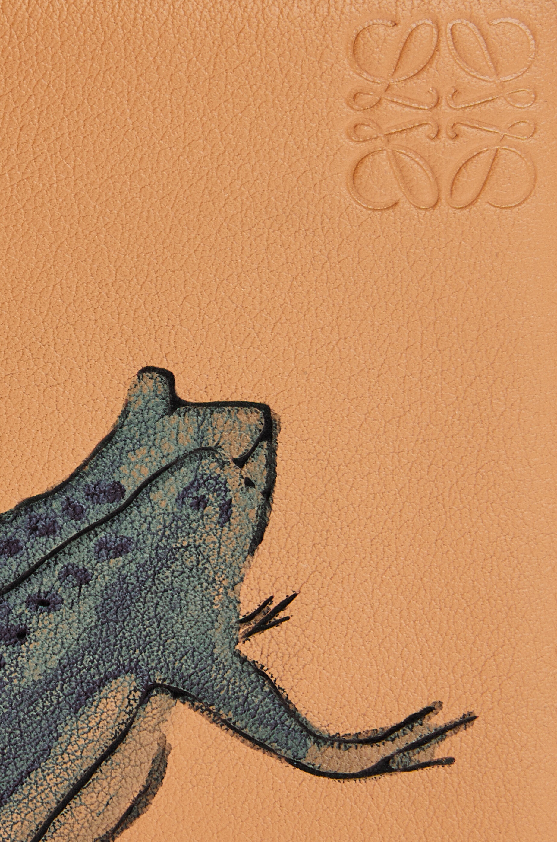 Frog compact zip wallet in classic calf - 5