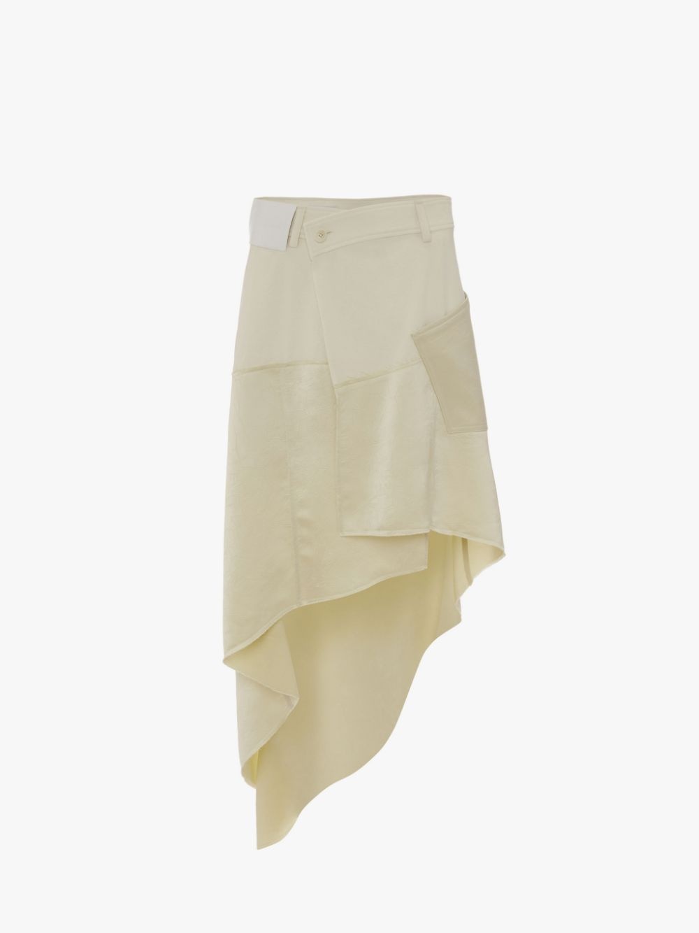 ASYMMETRIC PANELLED MIDI SKIRT - 1