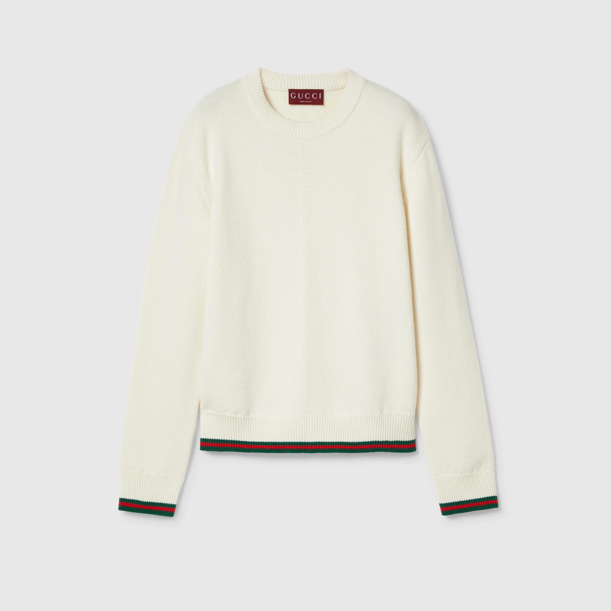 Wool and cashmere sweater with Web - 1