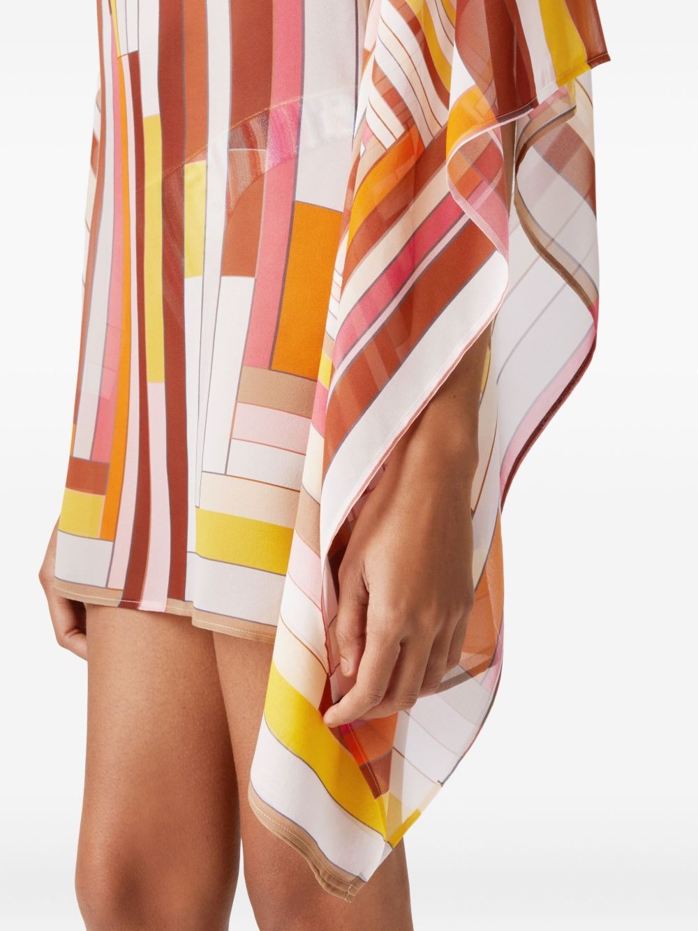 geometric-pattern mini dress - 4