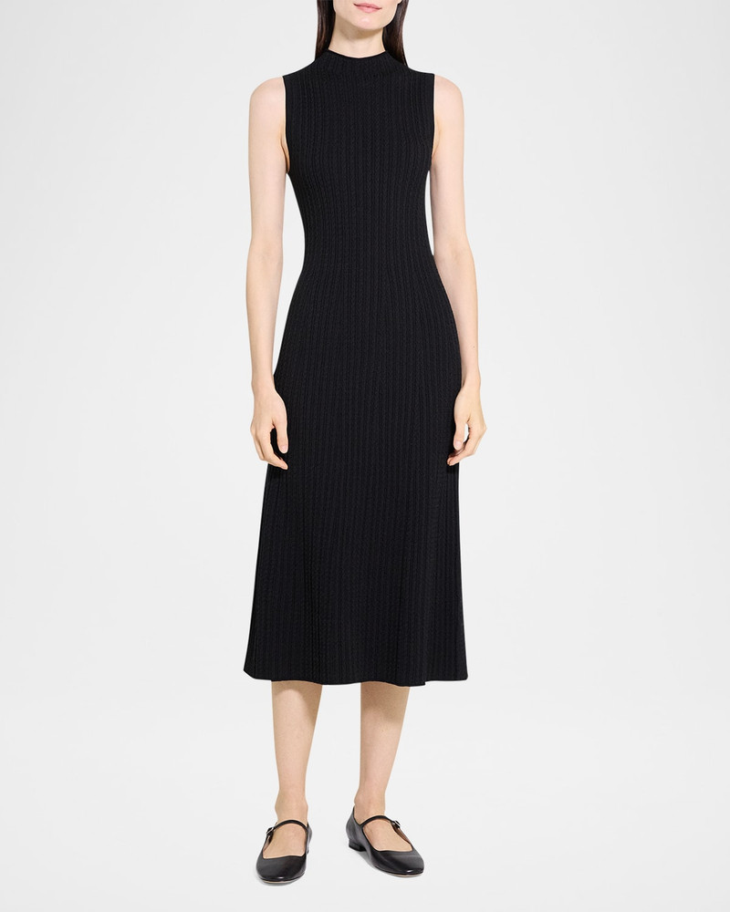 Theory Sleeveless Cable-Knit Midi Dress outlook