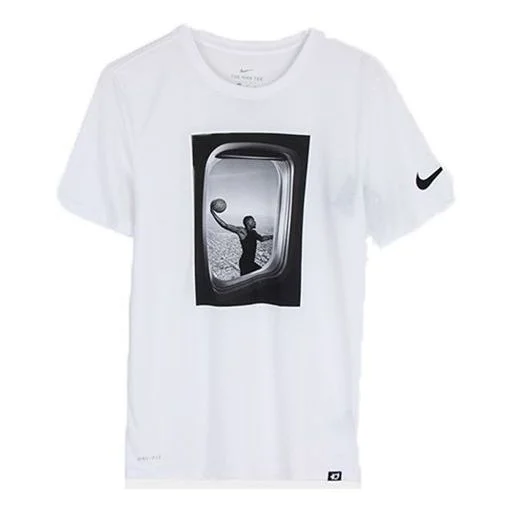 Nike KD Durant Basketball Training hygroscopic Sweat-Wicking Short Sleeve White 857900-100 - 1