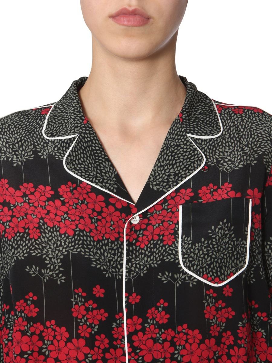 RED VALENTINO SHIRT WITH DREAMING PEONY PRINT - 4