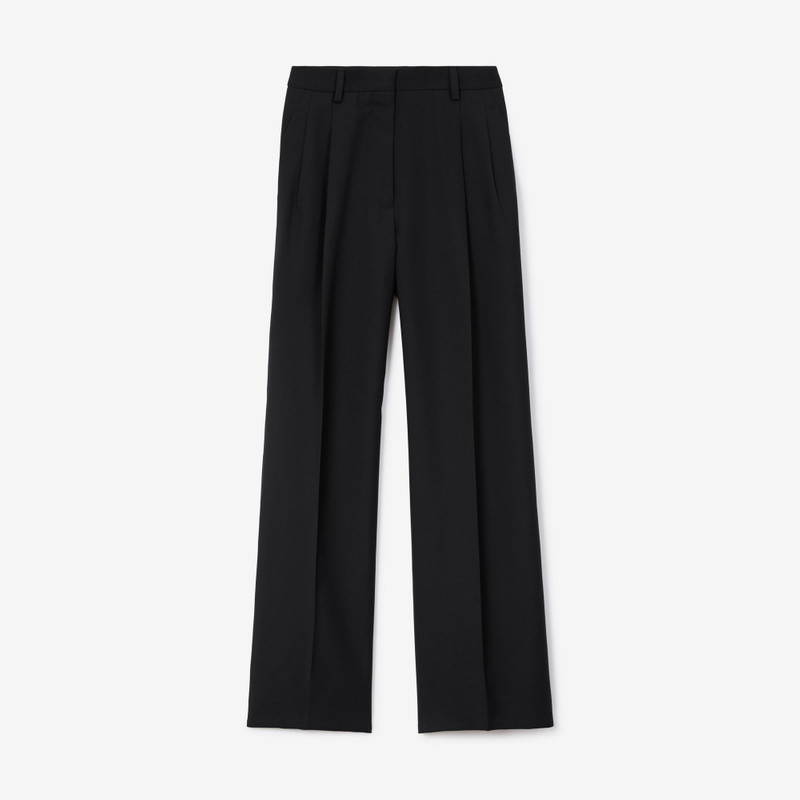 Pleated Wool Wide-leg Trousers - 1