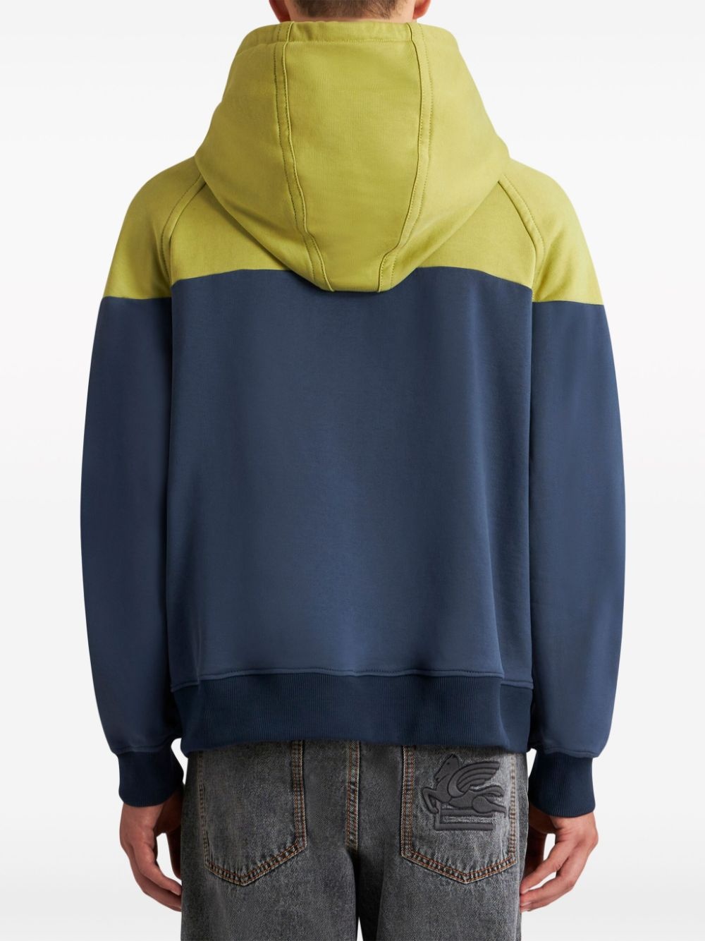 Pegaso-motif cotton hoodie - 3