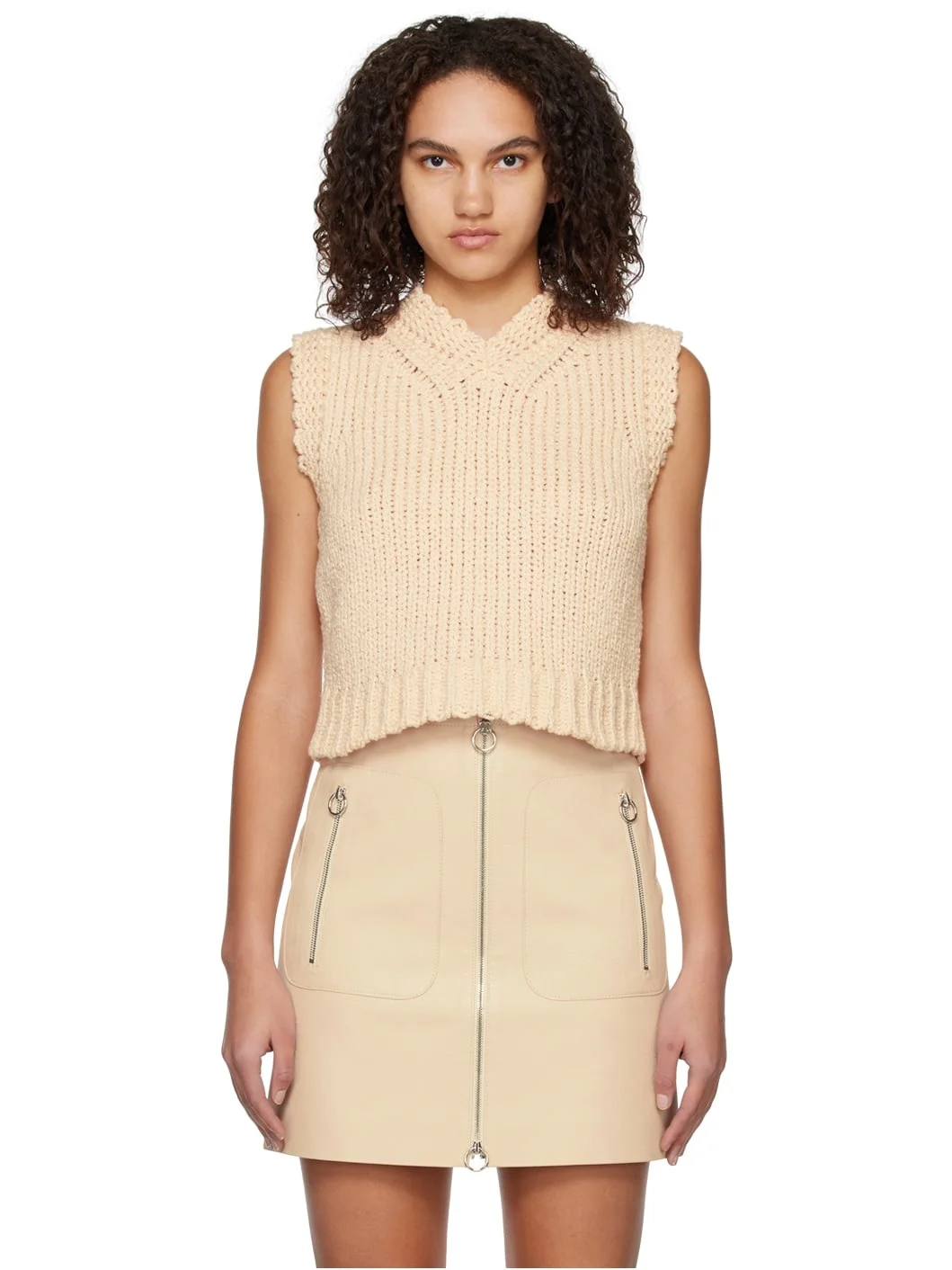 Pink Homespun Vest - 1