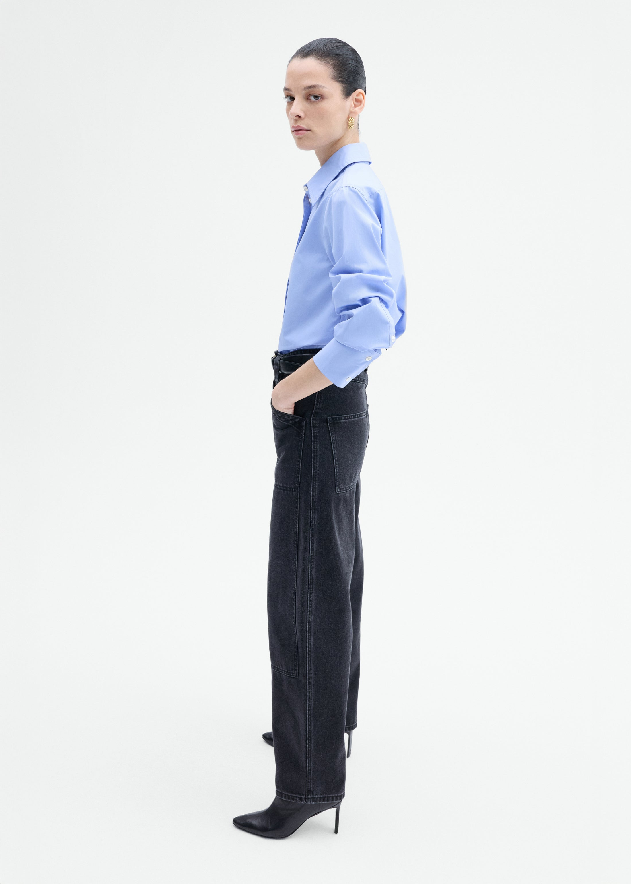 Fitted Shirt in Cotton Poplin - 5
