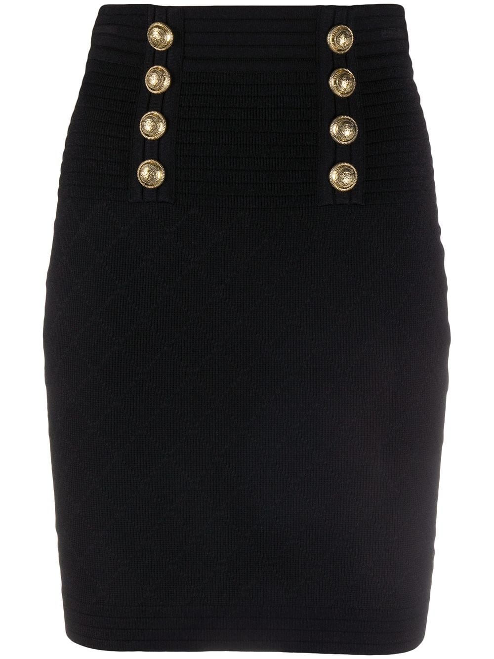 button detailed knitted skirt - 1