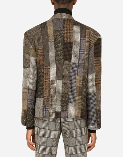 Dolce & Gabbana Double-breasted wool patchwork jacket outlook