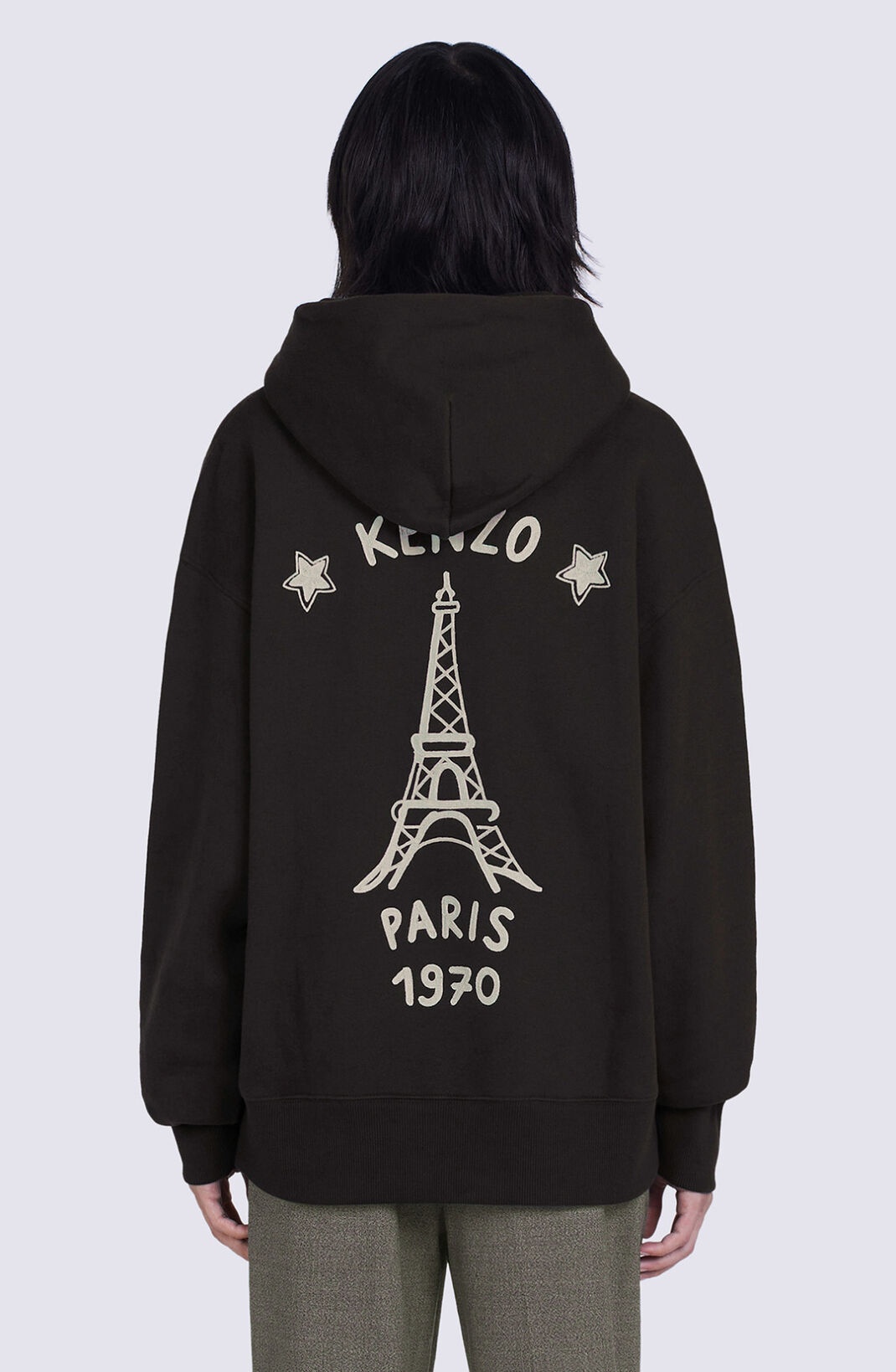 Kenzo Men's 1970-Print Detail Hoodie