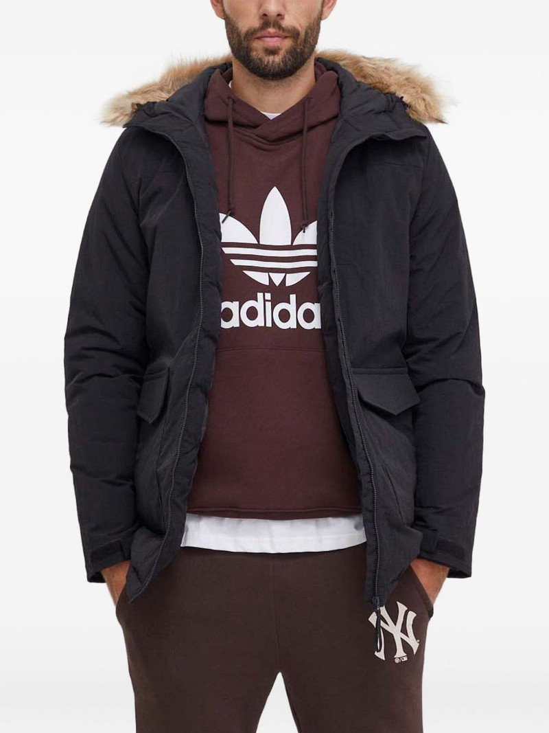 faux-fur hooded parka 1