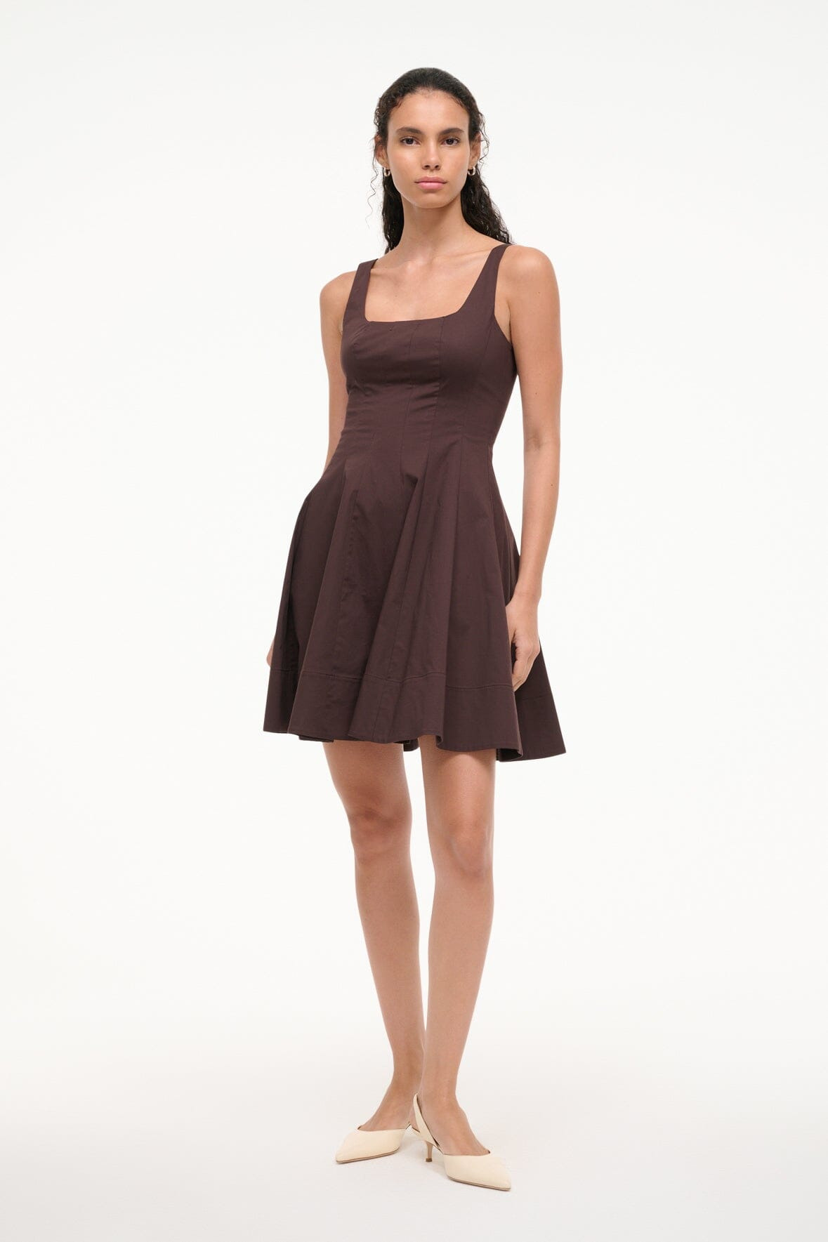STAUD WELLS MINI DRESS EARTH - 6