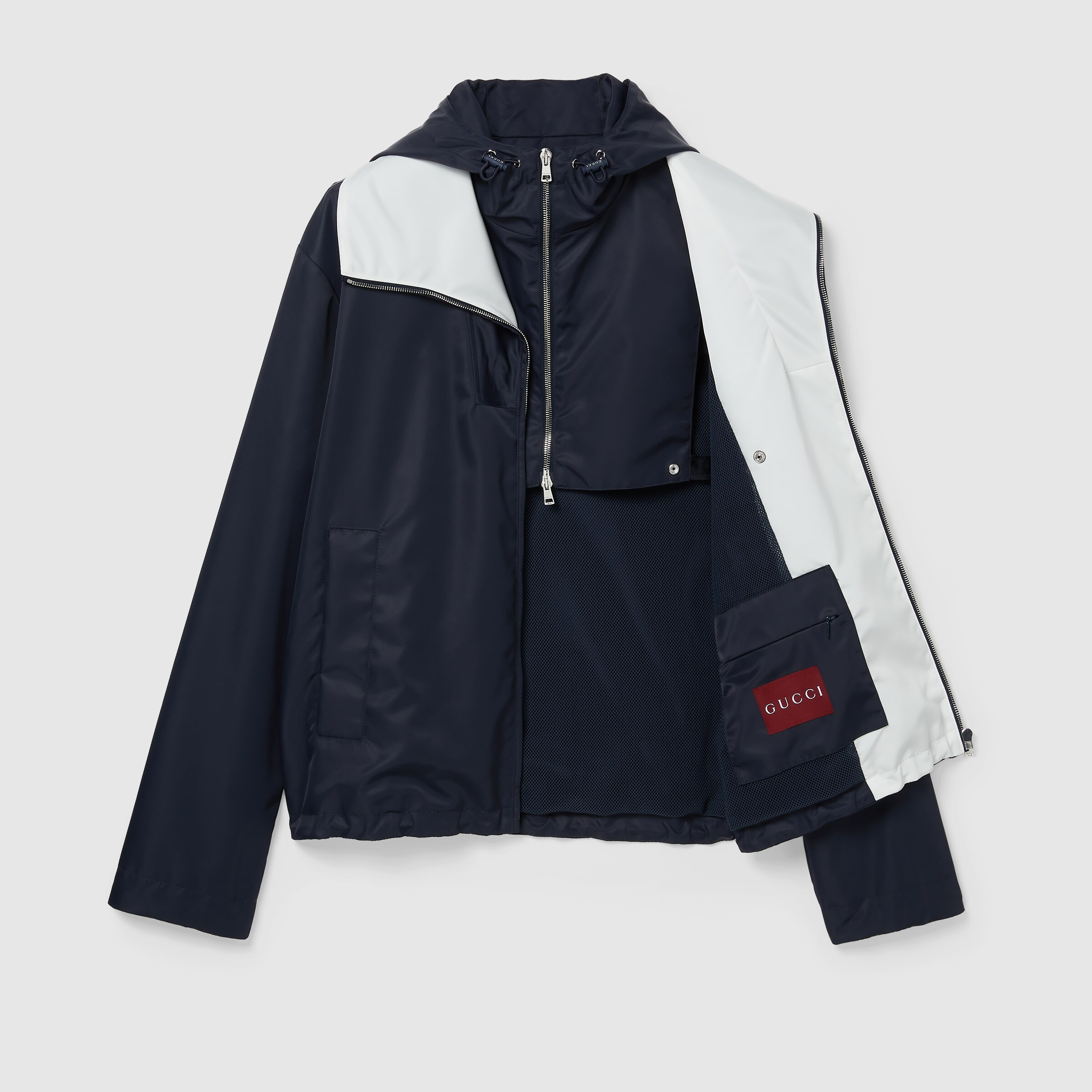 Nylon twill jacket with patch - 8