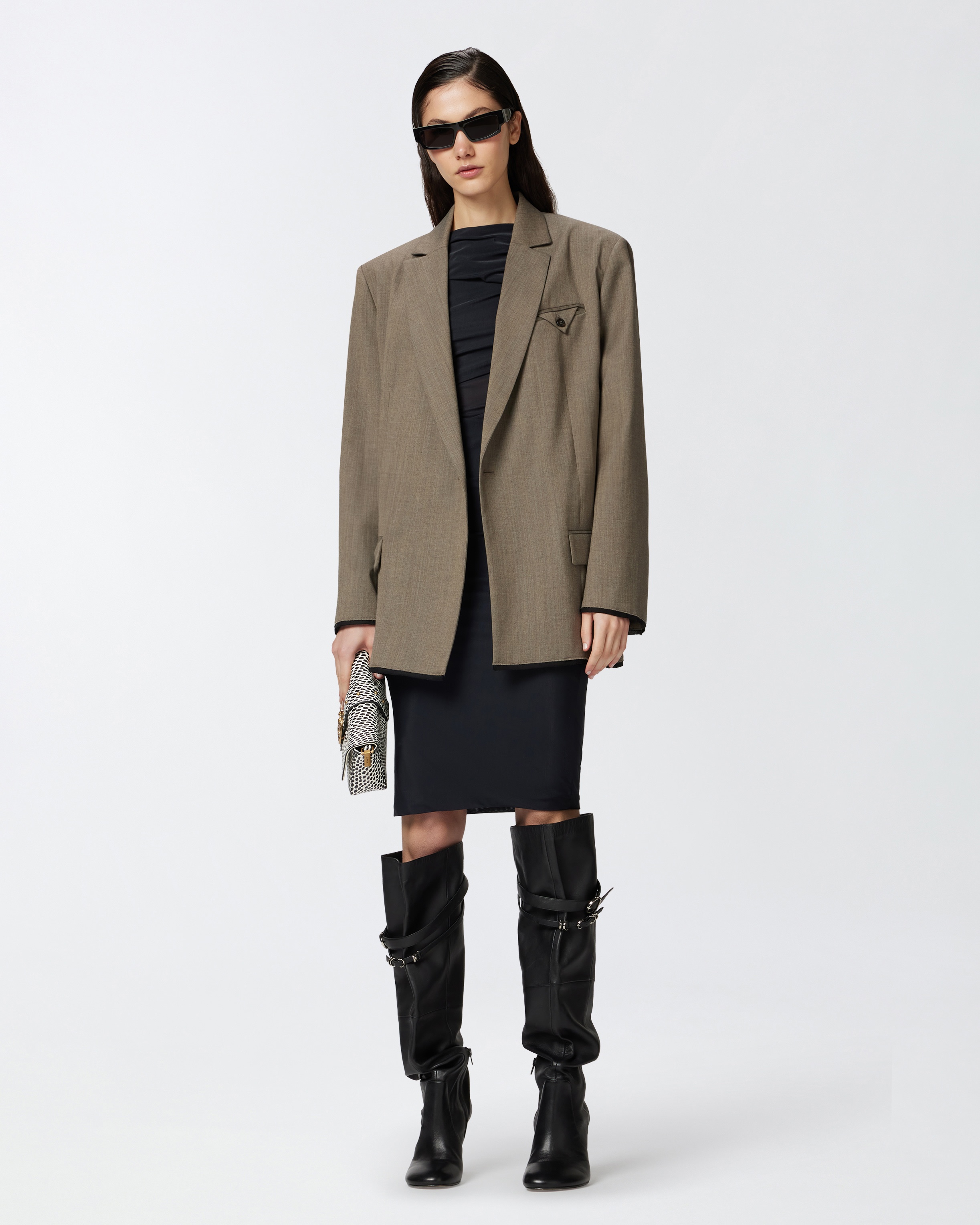 SLIM-FITTING CALF-LENGTH JERSEY DRESS - 3
