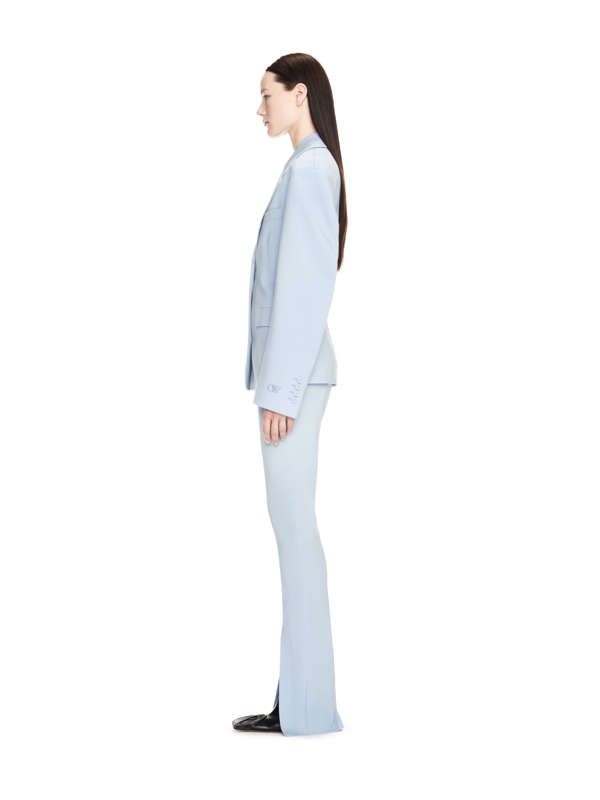 Wo Blend Basic Slim Pant Light Blue Lig - 3