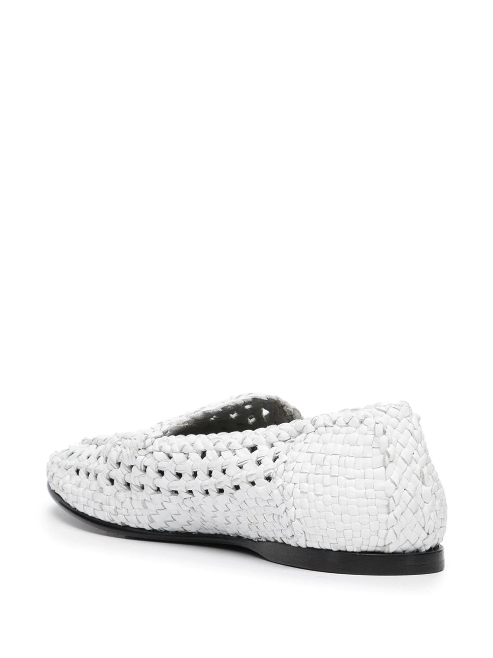 woven-effect slip-on loafers - 3