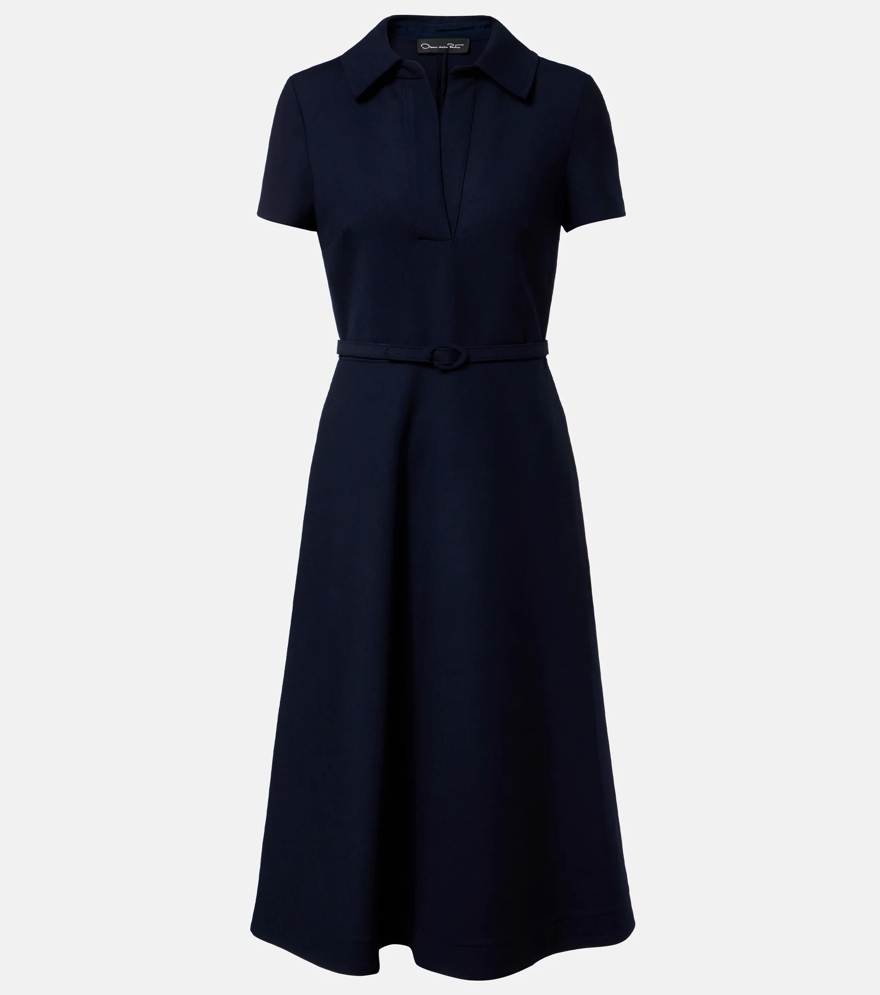 Belted wool-blend midi dress - 1