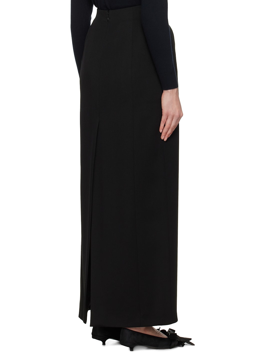Black Hourglass Maxi Skirt - 3