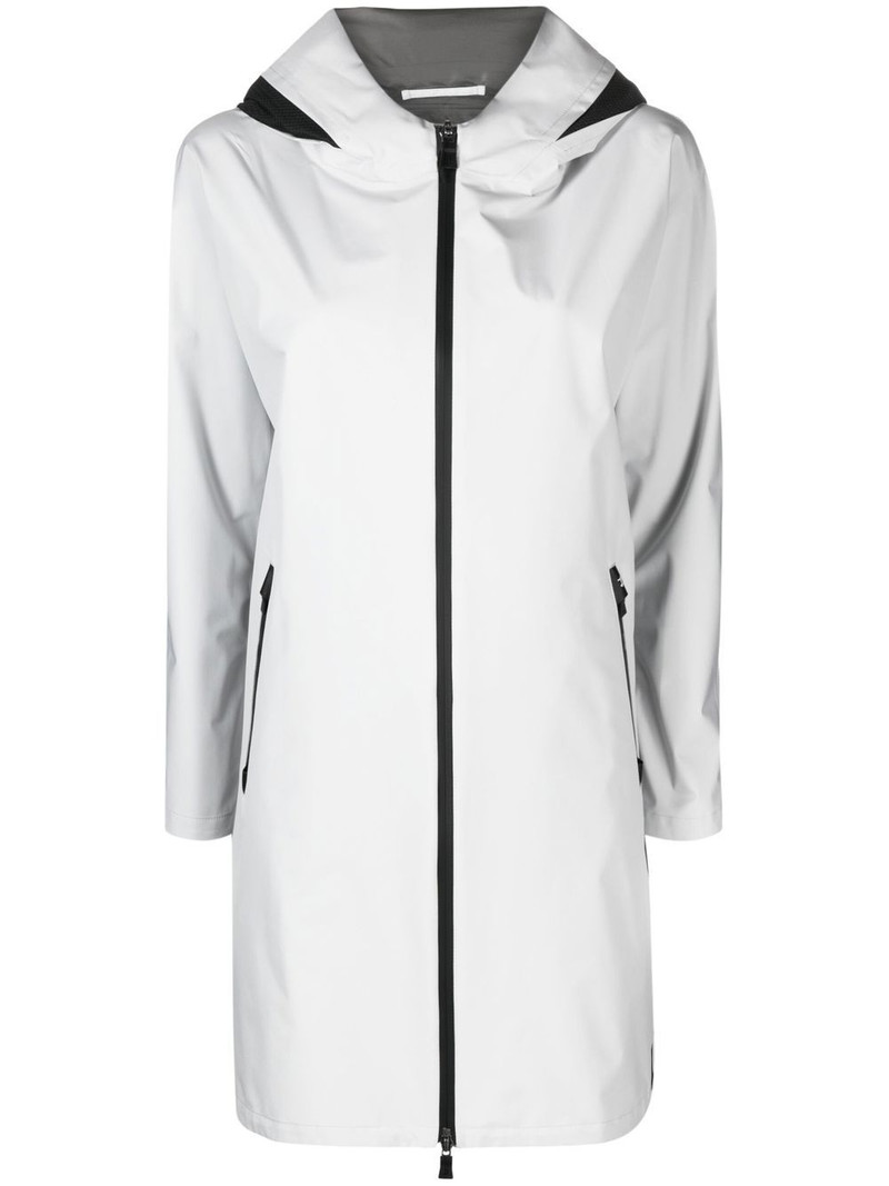 hooded zip-fastening coat 1