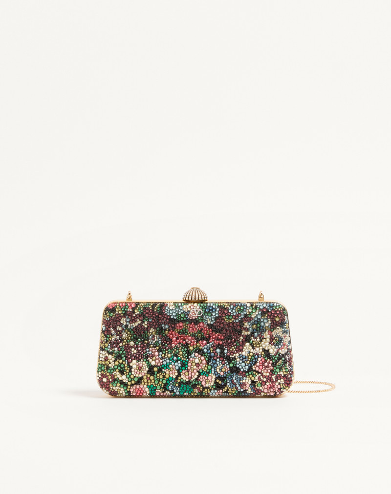 VALENTINO GARAVANI CARRY SECRETS MINAUDIERE WITH APRES L'HIVER RHINESTONE MOTIF 1