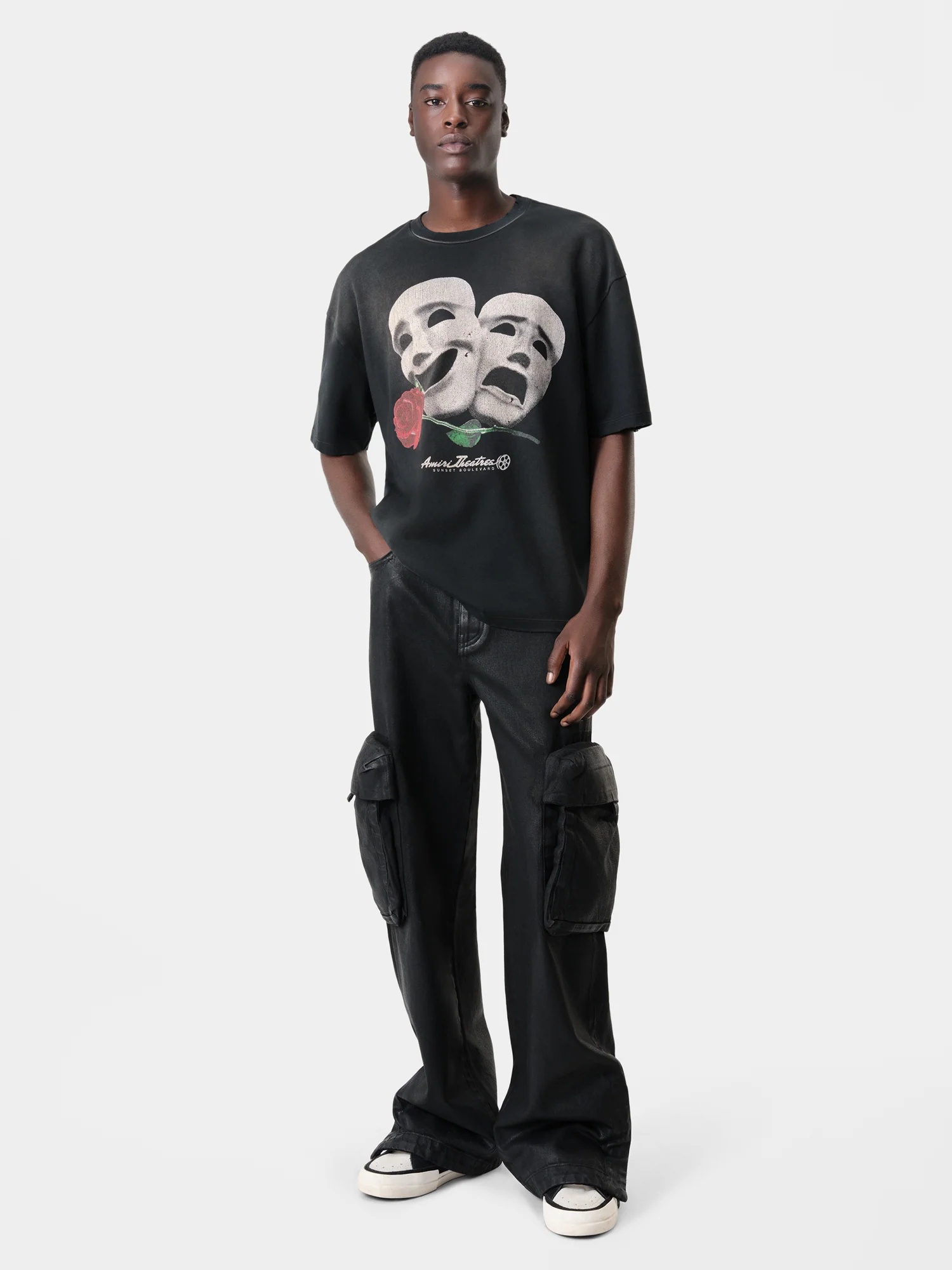 AMIRI THEATRE MASKS OVERSIZED TEE | REVERSIBLE
