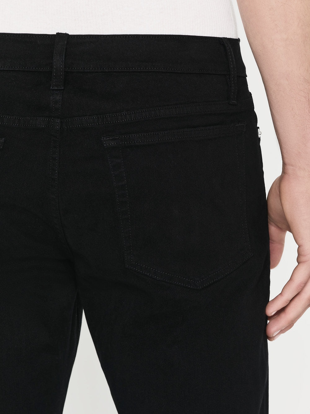 L'Homme Slim Brushed Twill in Noir - 4