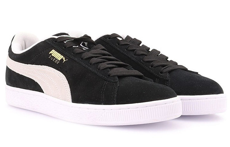 Puma Suede 클래식 에코 블랙 화이트 4