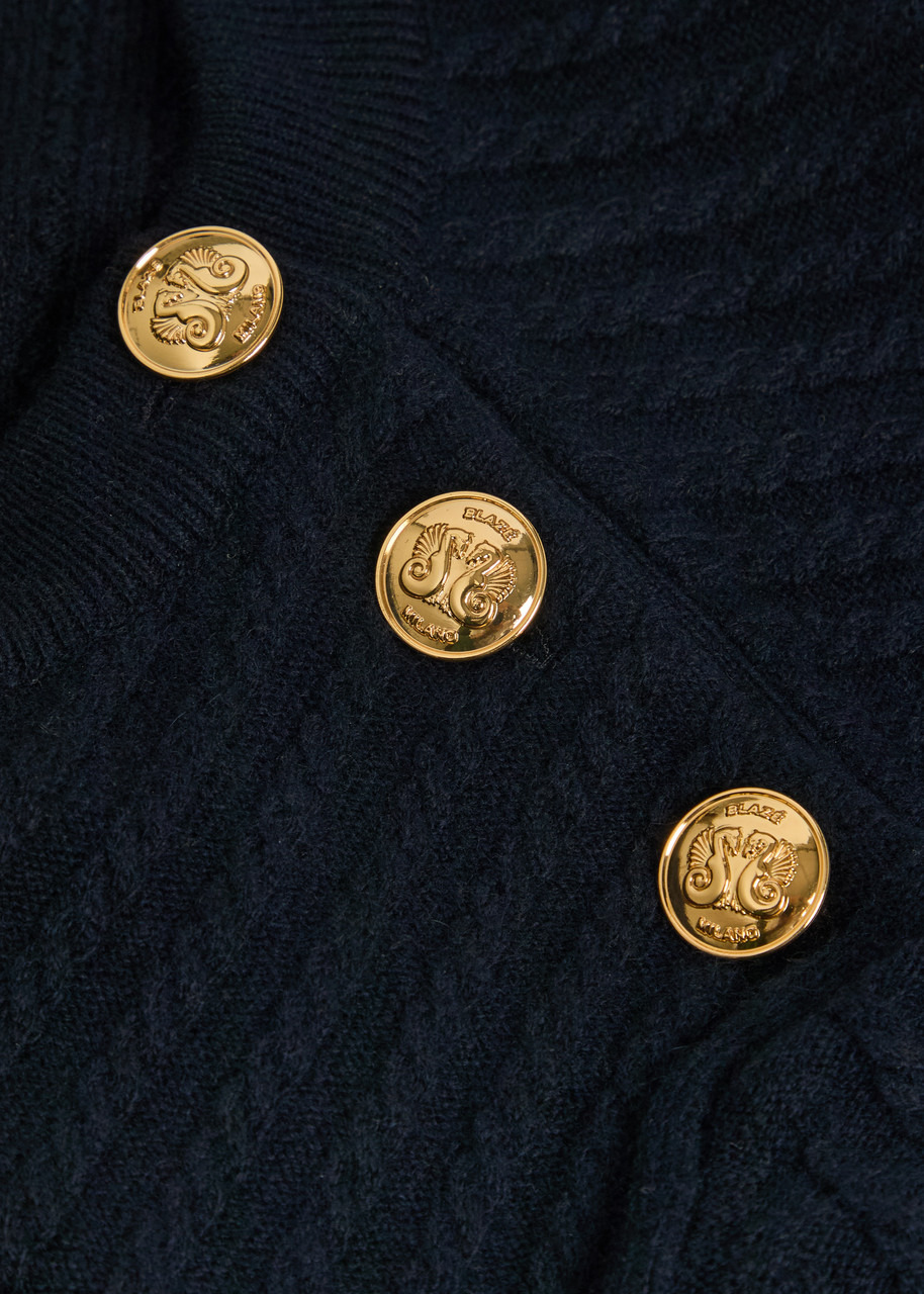 Blaze Milano Highland Cable-knit Wool and Cashmere-blend top - 5