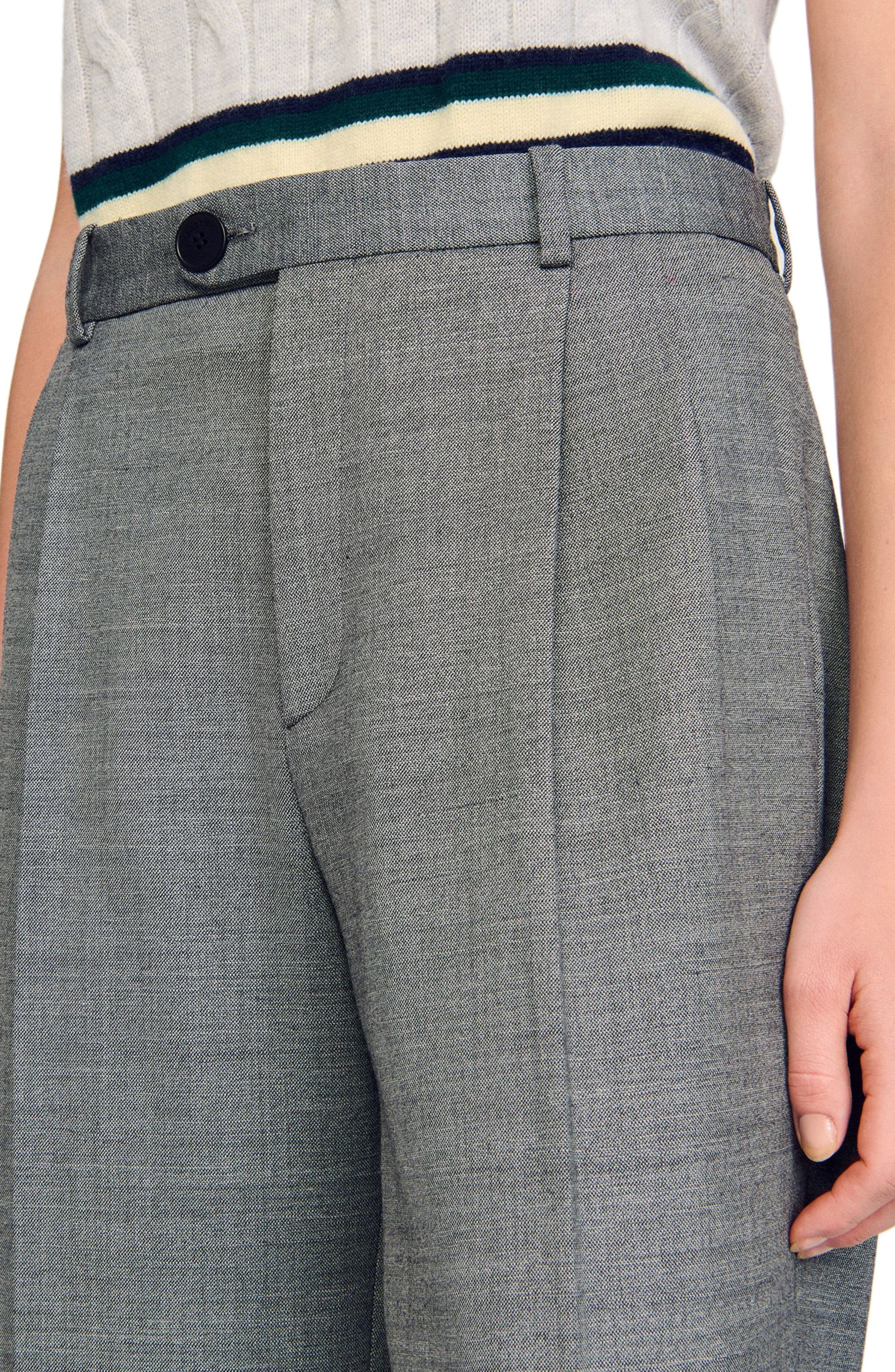SANDRO Straight-leg trousers in Grey at Nordstrom - 5