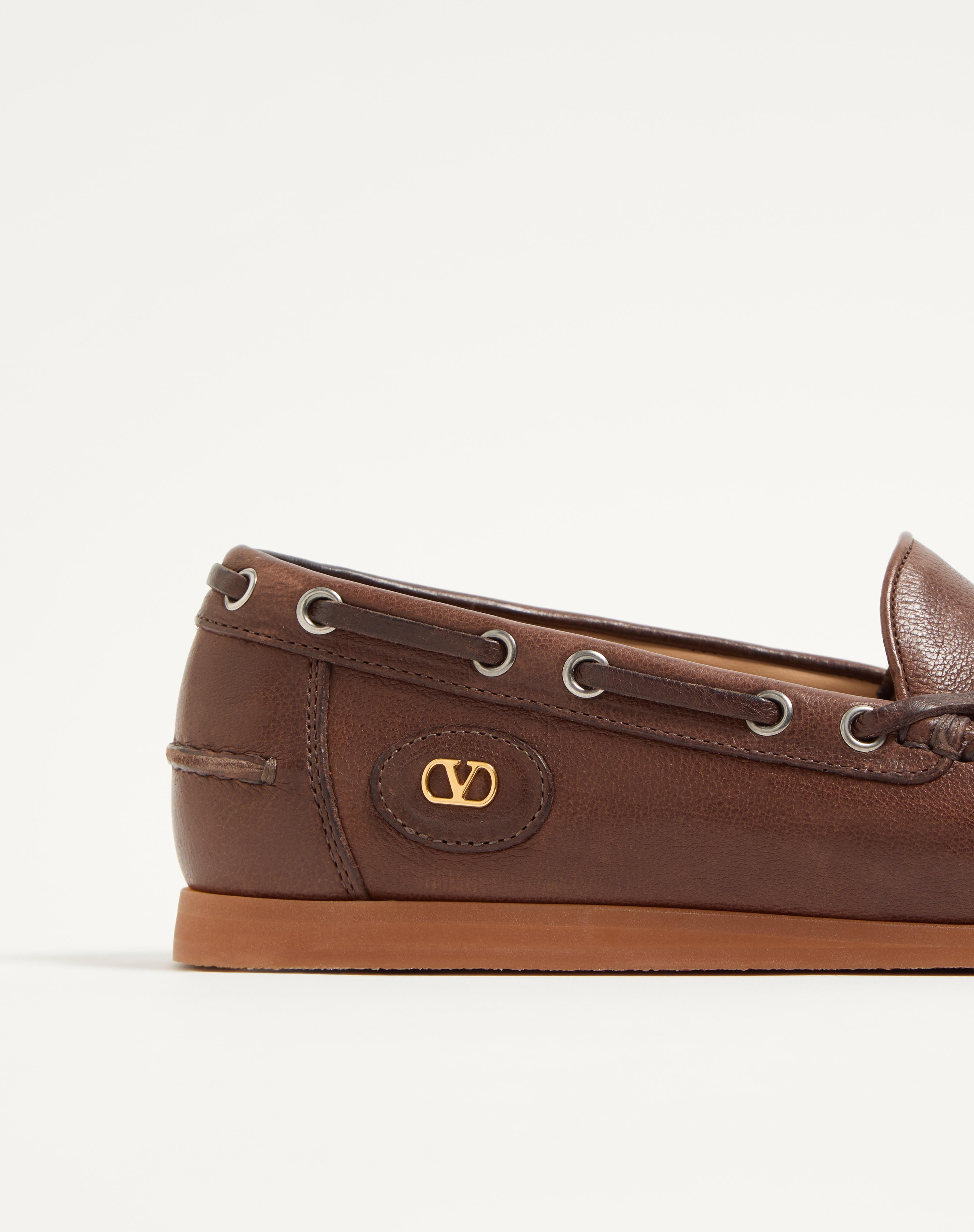 PALM AVENUE BUFFALO LEATHER BOAT SHOE - 7