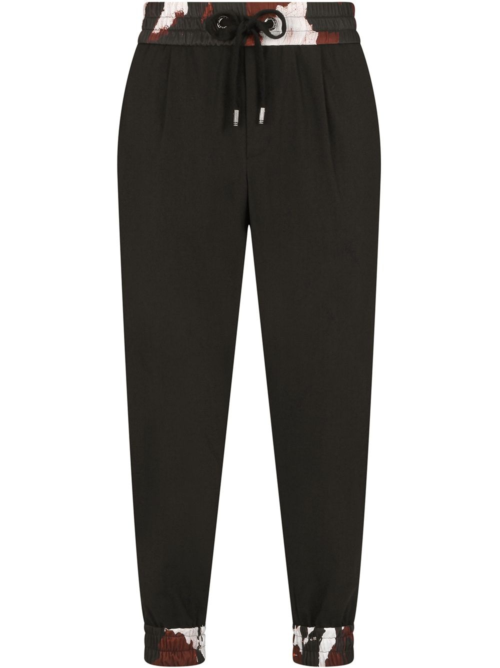 pattern-trim track pants - 1