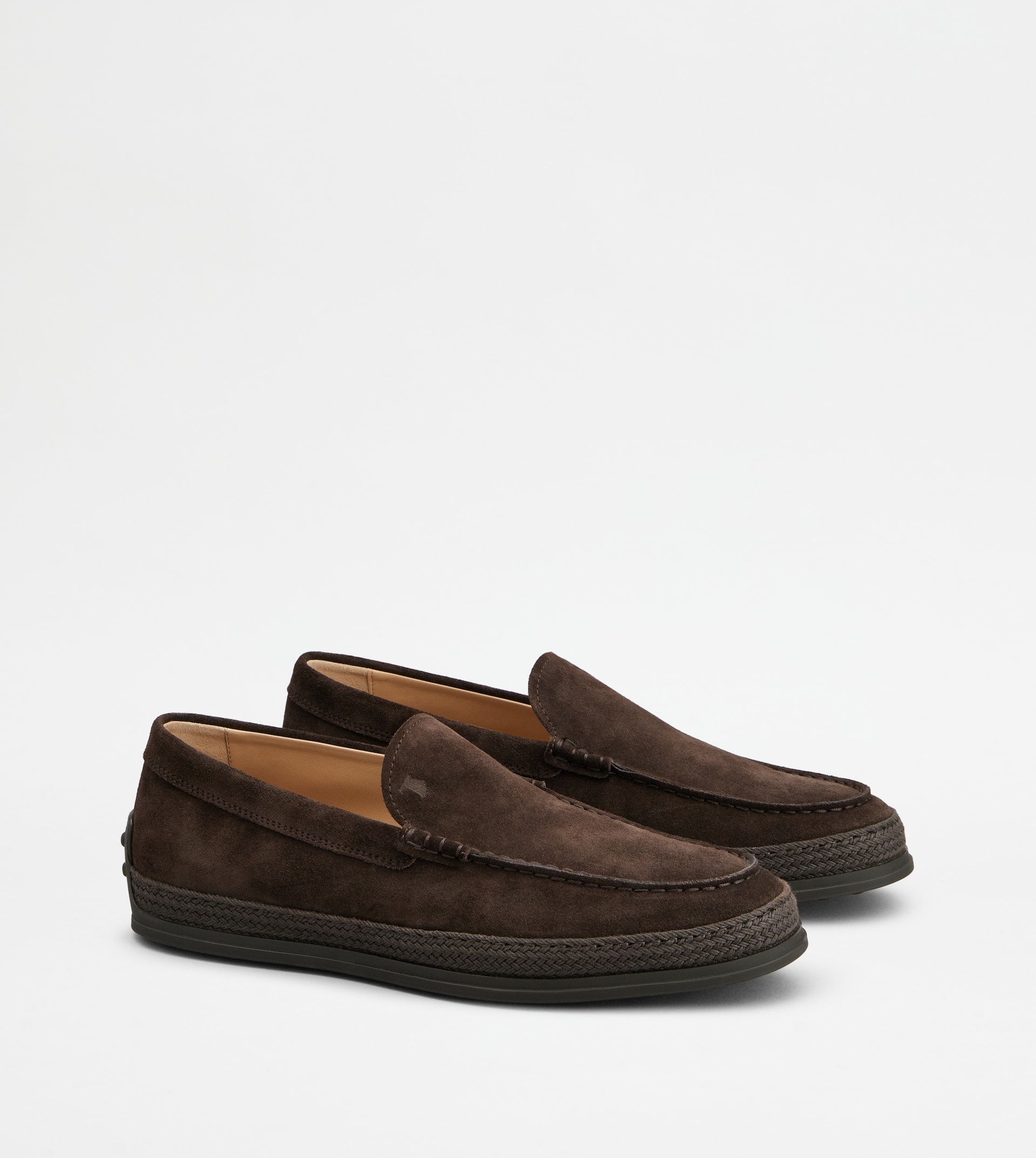 SLIP-ONS IN SUEDE - BROWN - 2
